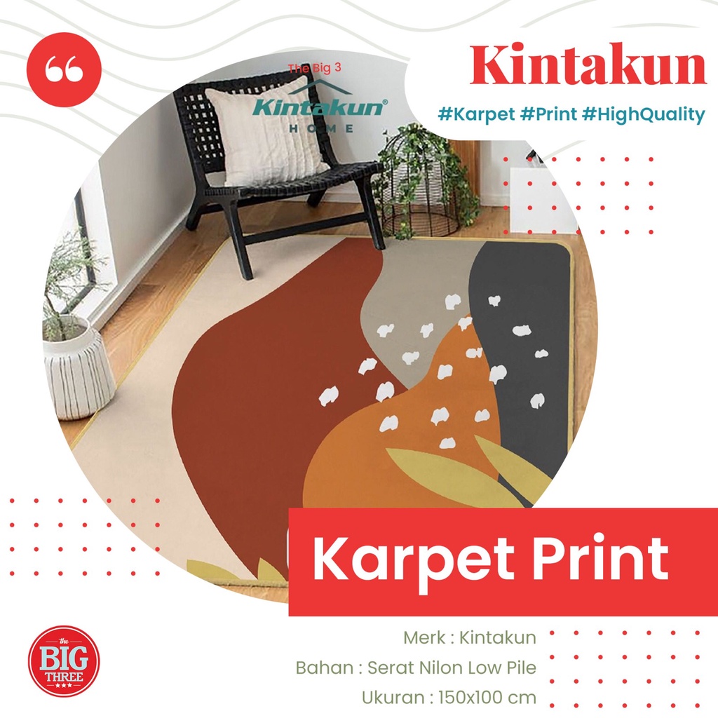 Kintakun Karpet 150x200 / 150x100 cm Andari Ariadra Alarik Aron Basmus Ebba Emil Gustav Hans Lucio Ludgiv Maja Melvin Noah Hugo Saga Sten Wilma - 150x200 Queen Carpet minimalis karmut Deluxe Dluxe