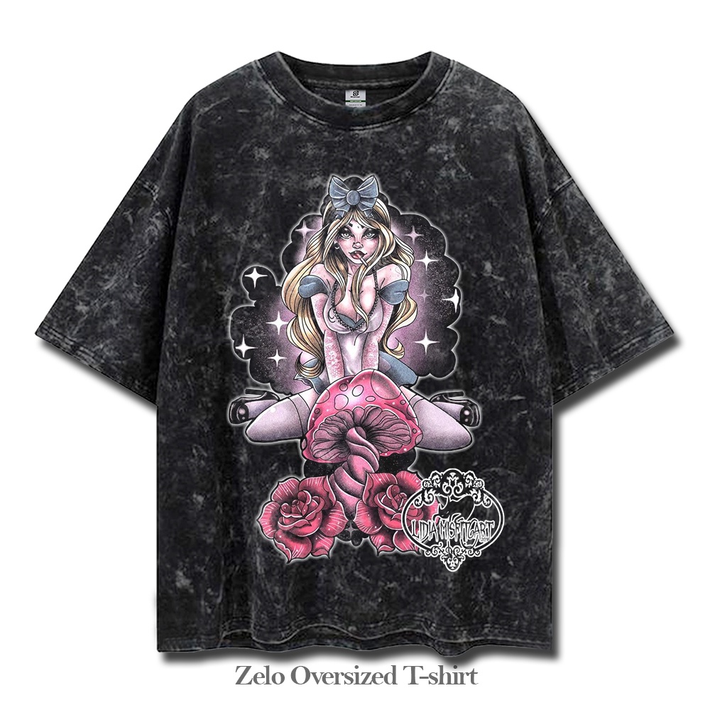 Kaos Lidia Misfit Vintage Tee Washed Oversize Tshirt Vintage Tee