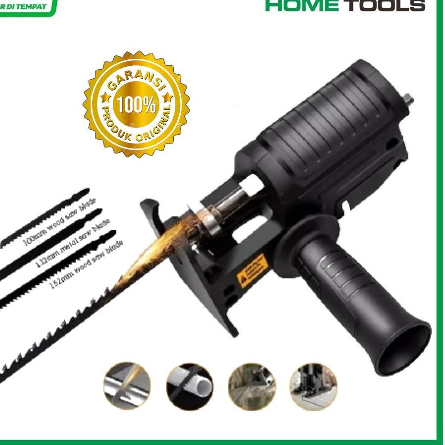 ♦ Adapter reciprocating jigsaw adapter bor ke gergaji tambahan jig saw mesin bor tangan Gergaji Kone