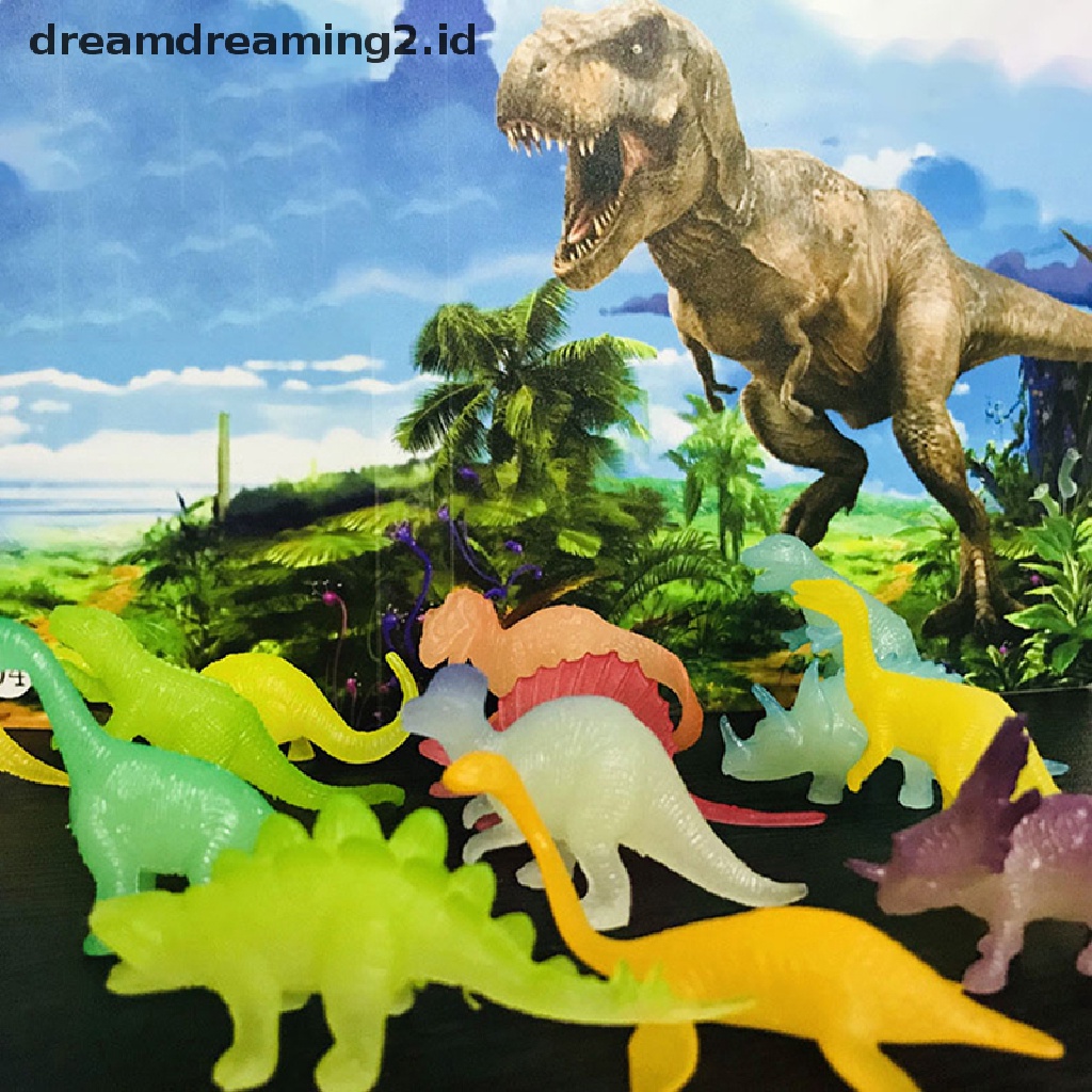 16pcs/set Luminous Noctilucent Dinosaur Toys Glow In The Dark Dinosaurs