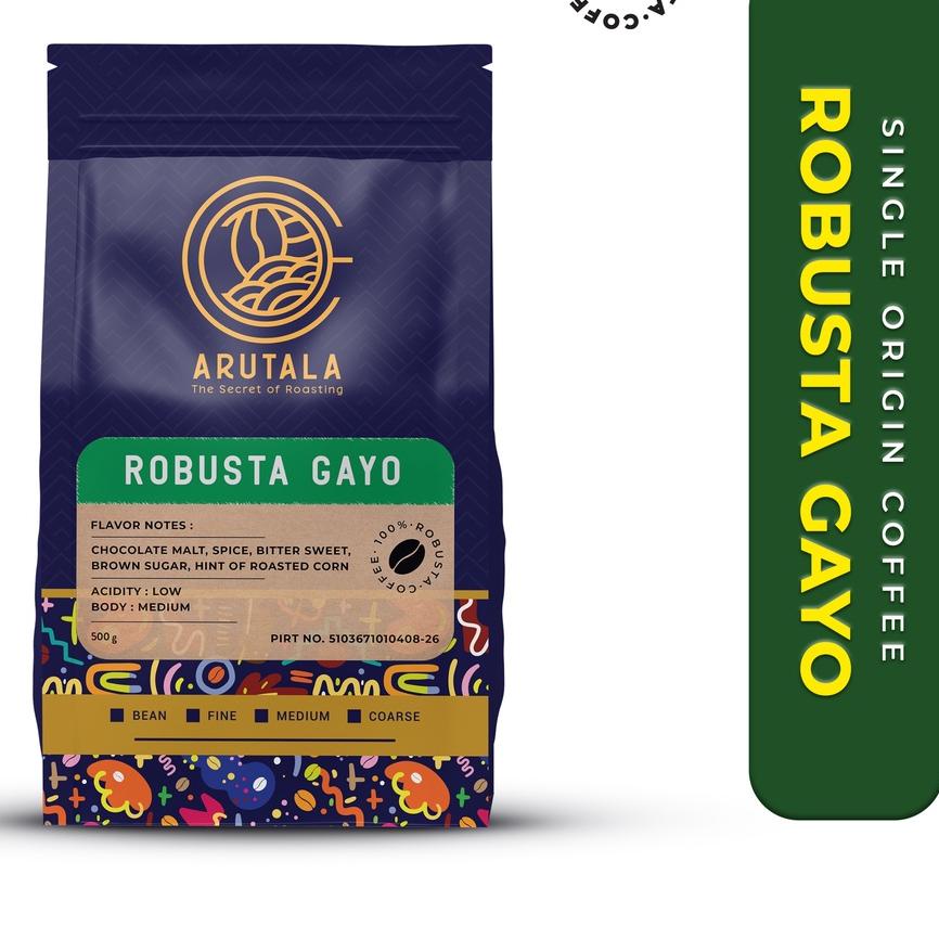 

☛ ARUTALA Kopi Gayo Alur Badak Robusta Coffee 500 Gram ❉