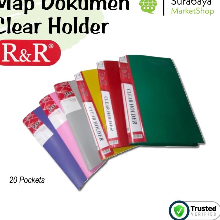 

U30 Map Dokumen / Display Book 20 Pocket Folio F4 / Clear Holder R&R WOW BANGET ゑ