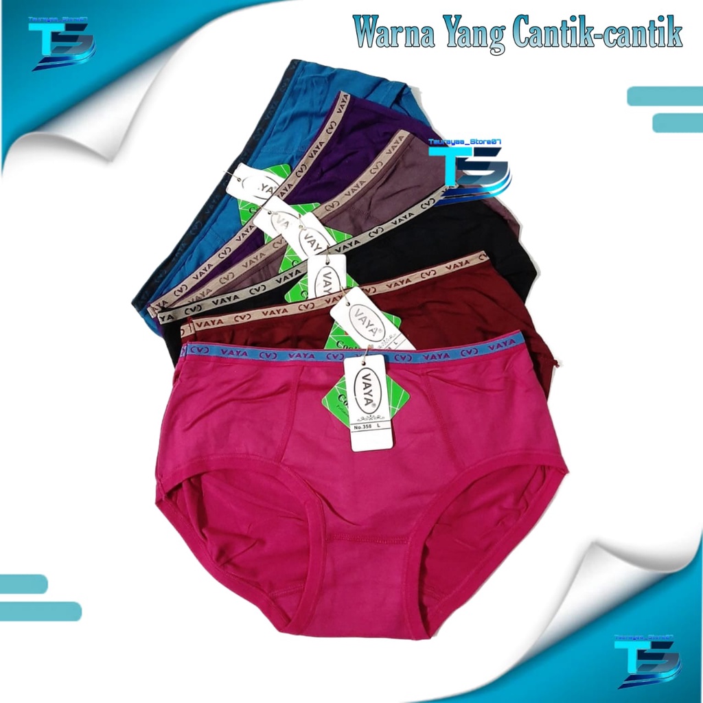 Celana Dalam Wanita Dewasa CD Cewek Merk Vaya (3pcs Dan 6pcs) Art 358 Terlaris