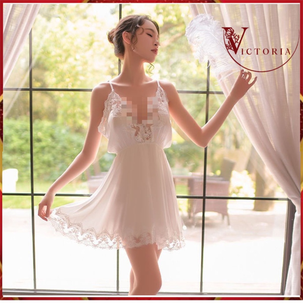 Victoria Lingerie Baju Tidur Wanita Babydoll Pakain Dalam Wanita Renda 3126