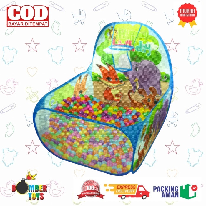 MAINAN ANAK TENDA MANDI BOLA OUTDOOR INDOOR HAPPY TENT KADO KELUARGA