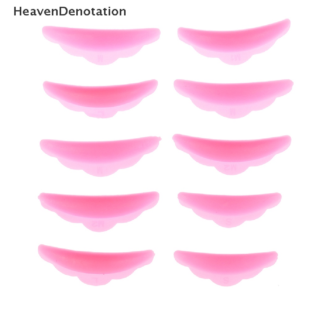 [HeavenDenotation] 5pasang Lash Lift Lifg Curlers Curl Silicone Shields Pads Multicolor Reusable HDV