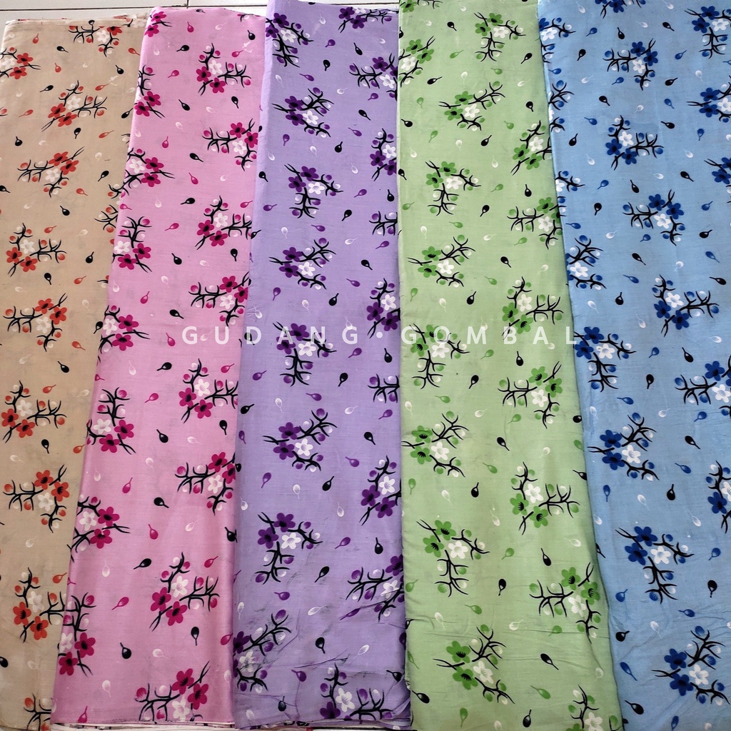 Kain Rayon Motif Bunga Lembut Bahan Mukena Dan Daster (harga per 0,5m)