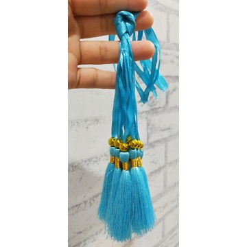 

Terlaris ✨ -Isi 100 pcs Pita Rumbai Jilid Buku Yasin Hard Cover Tassel Ronce Rawis BIRU MUDA- 2.2.23