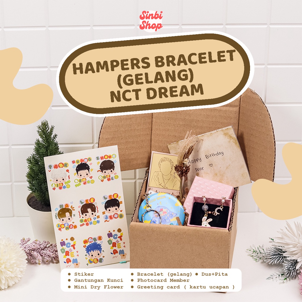 HAMPERS BRACELET NCT DREAM GELANG | JAEMIN CHENLE JISUNG RENJUN MARK JENO HAECHAN | GIFTBOX KPOP | H
