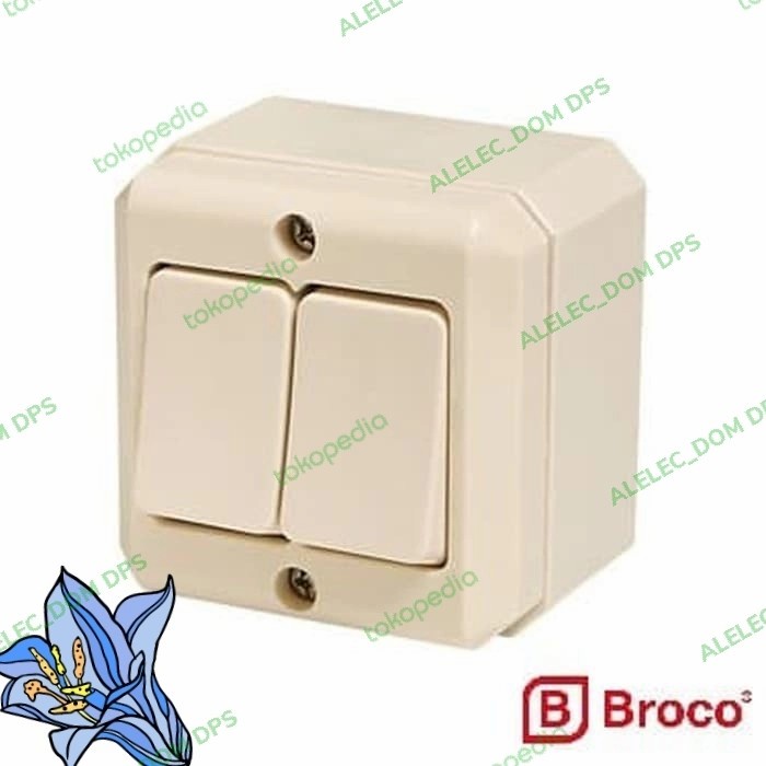 +%+%+%] Saklar Seri Broco 16220 Outbow / Saklar Lampu tempel isi 2