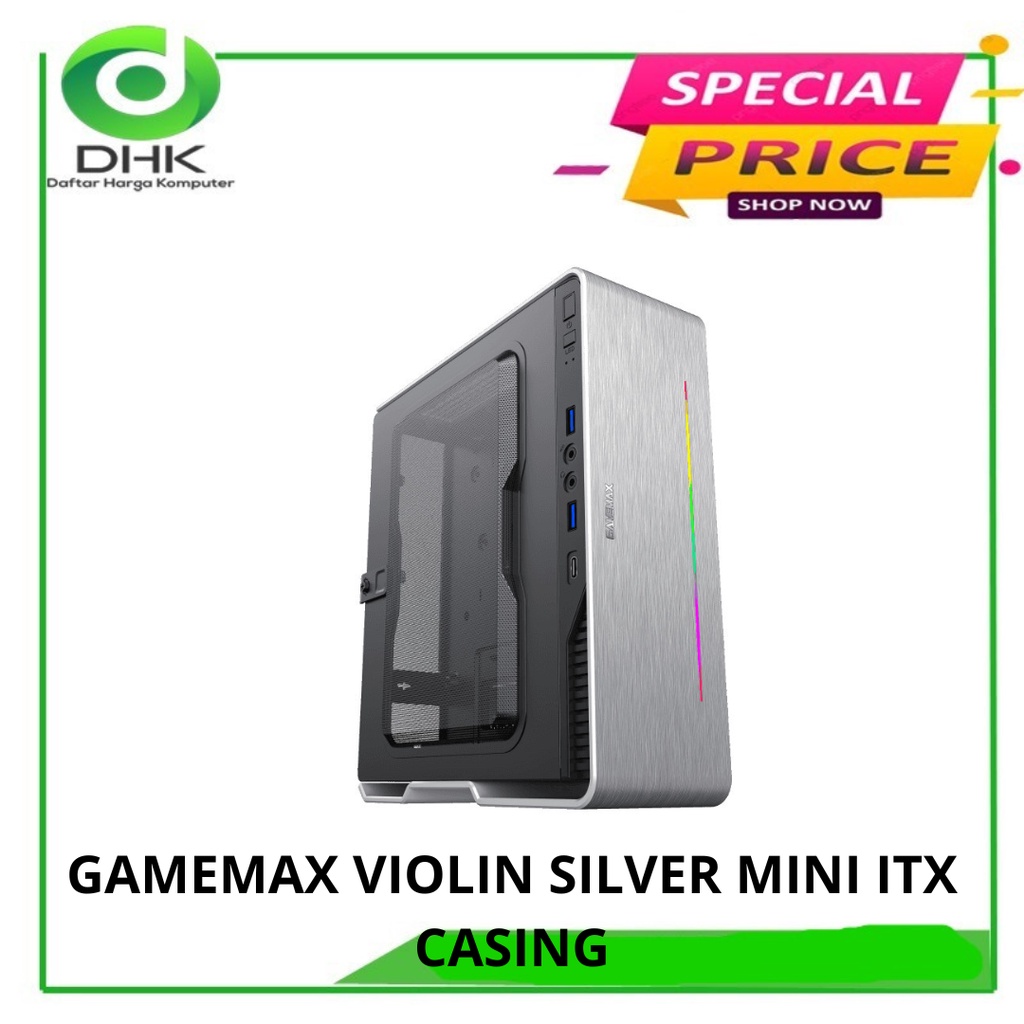 GAMEMAX VIOLIN SILVER MINI ITX CASING