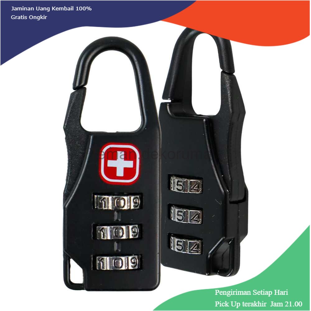 TD - TRV TaffGUARD Swiss Gembok Koper Kode Angka - 104