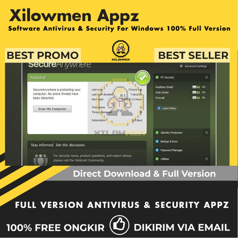 [Full Version] Webroot SecureAnywhere Pro Security Lifetime Win OS - Antivirus Ringan dengan Perlindungan Real-Time