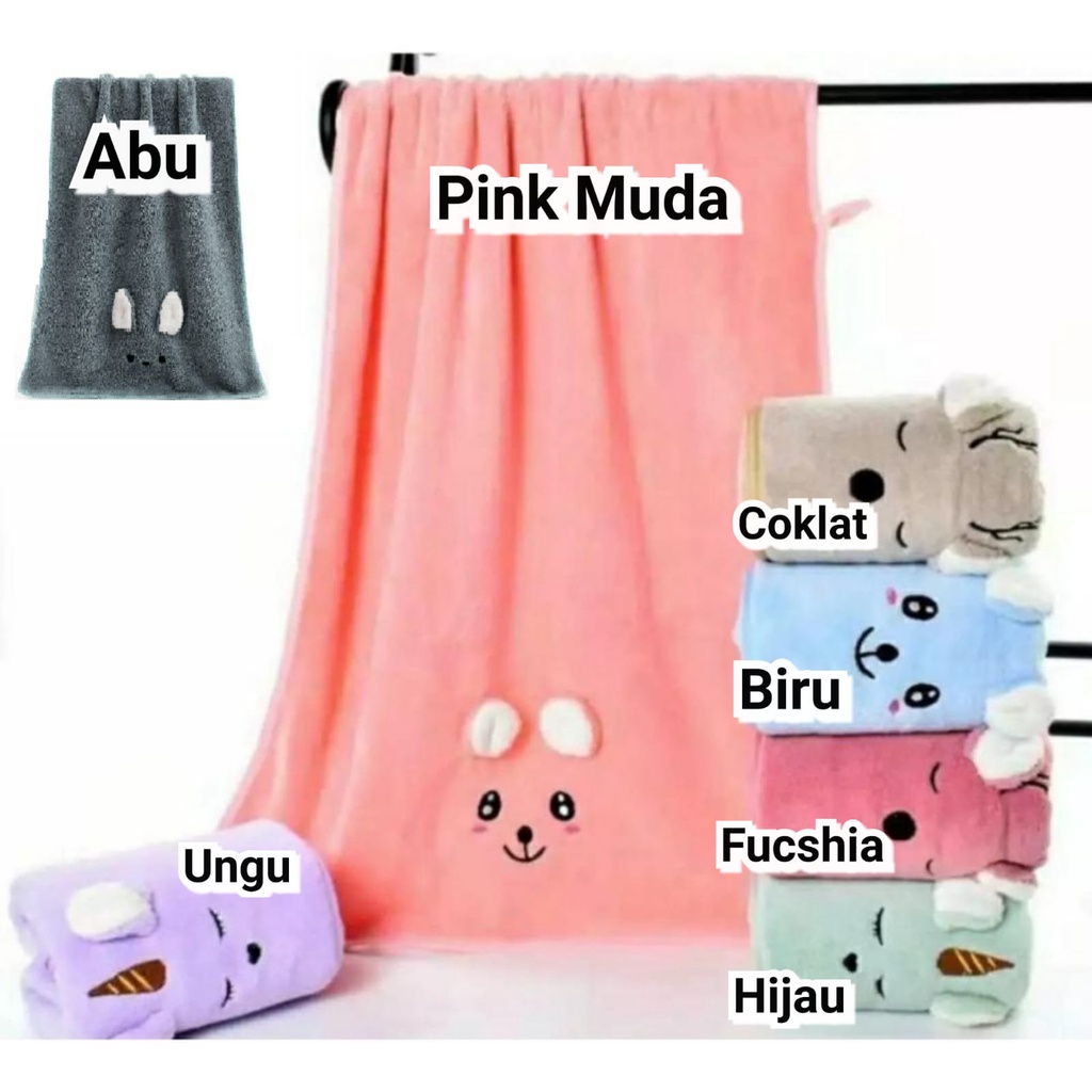 Handuk Bayi Microfiber Premium 50x100 dan 70x140 / Handuk Anak Kualitas Import