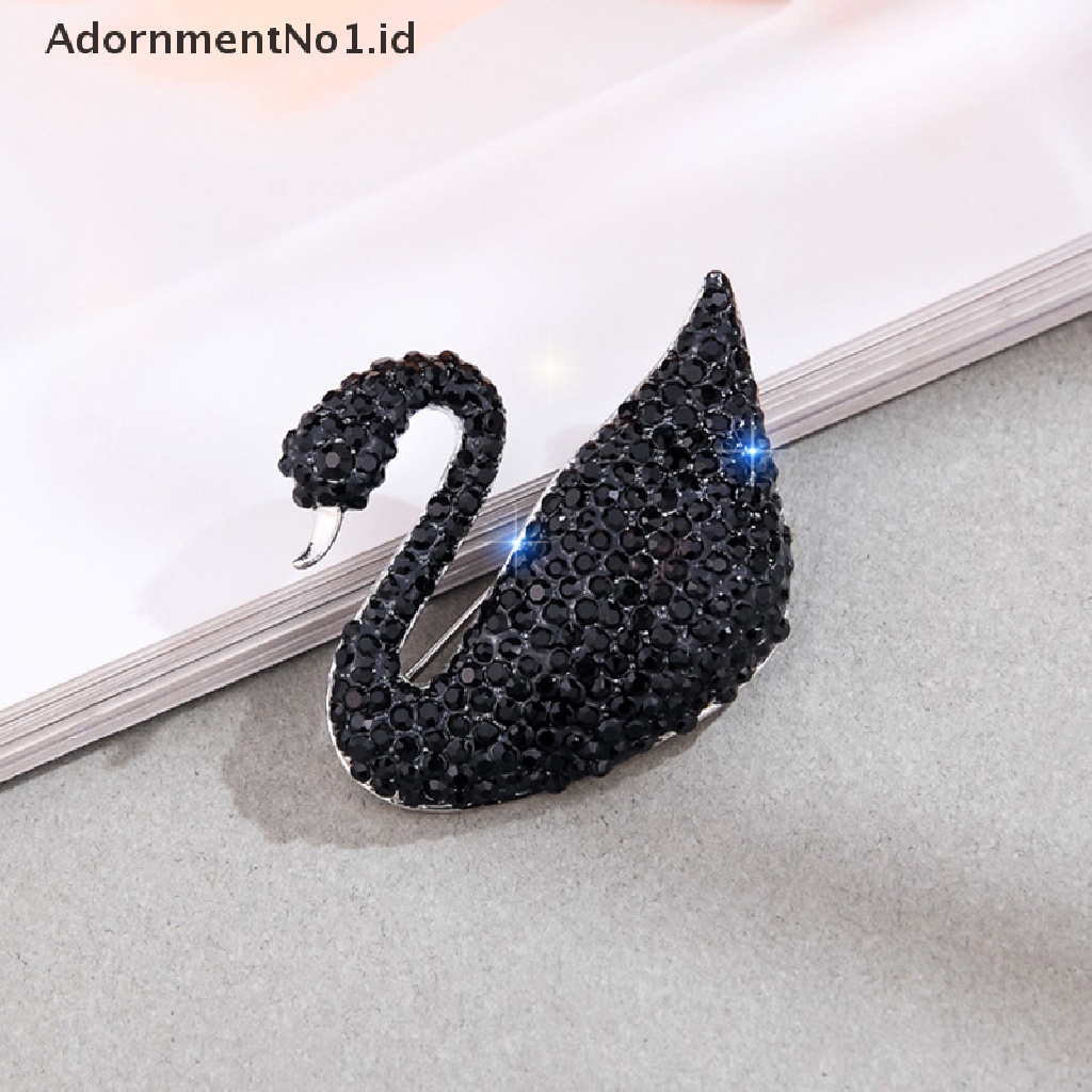 [AdornmentNo1] 1pc Fashion Berlian Imitasi Swan Bros Pin Wanita Kristal Syal Pin [ID]