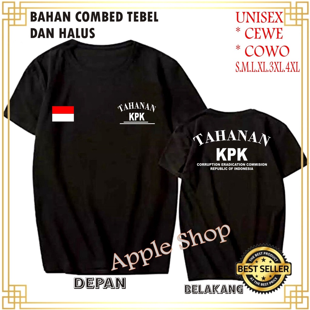 APP Kaos TAHANAN KPK BENDERA Kaos Murah /Pakaian Pria pakaian Wanita Best Seller