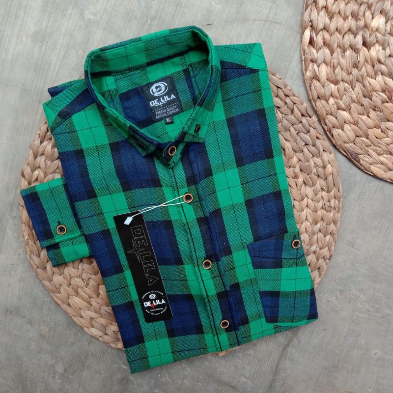 KEMEJA PRIA FLANEL MOTIF KOTAK LENGAN PANJANG CASUAL