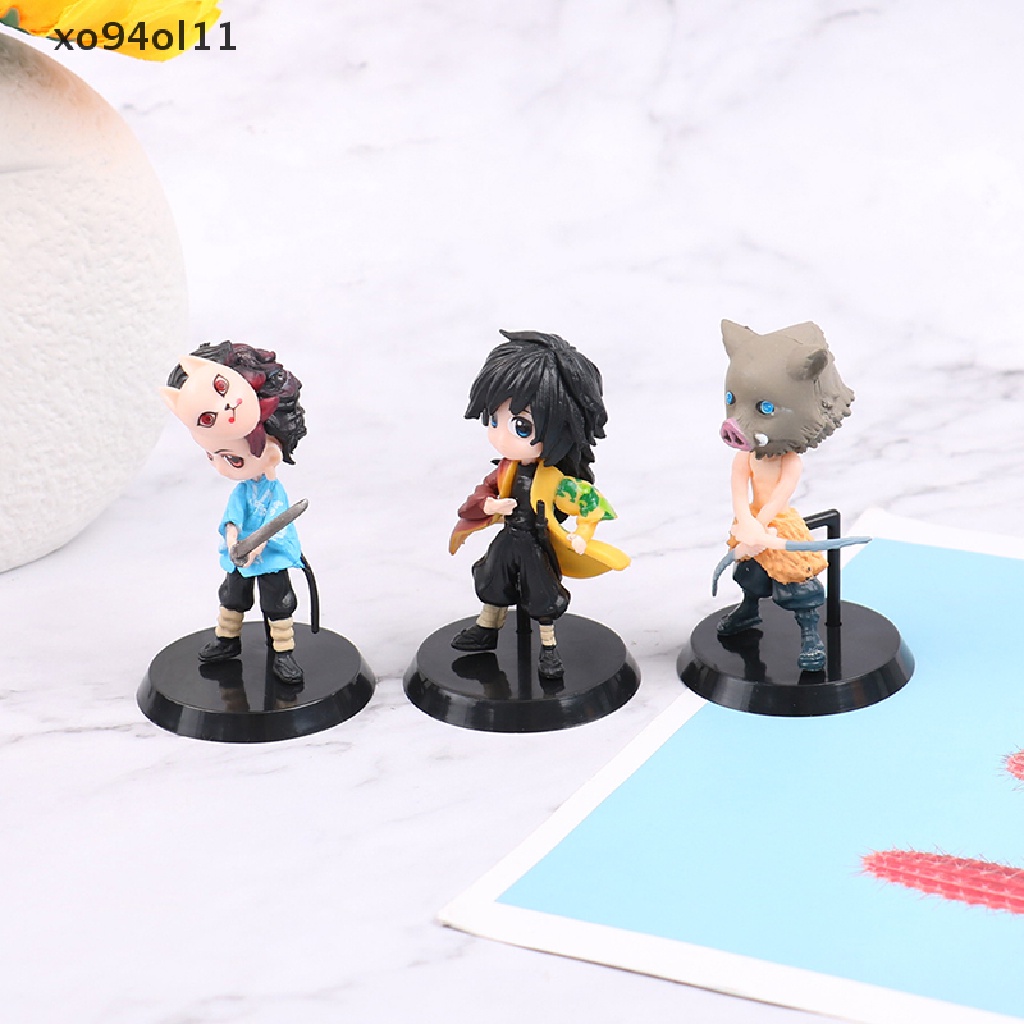 Xo 6PCS Anime Figure Action Figure Demon Slayer Kamado Nezuko Model Patung OL