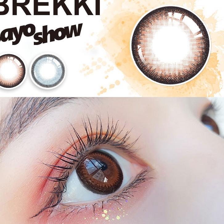 ☻ ✔️100% ORI SAYOSHOW BREKKI Sepasang Softlens Brown Minus 14 mm ( NORMAL S/D-8.00) Contact Lens Sof