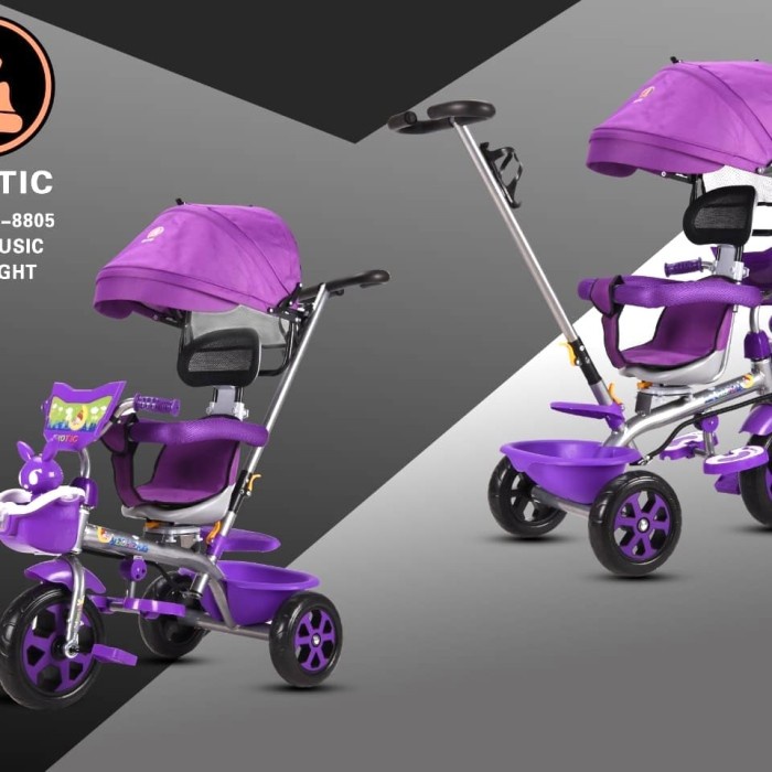 Sepeda Anak Roda 3 Exotic Tricycle Musik Et 8805 Baby Stroller #Original