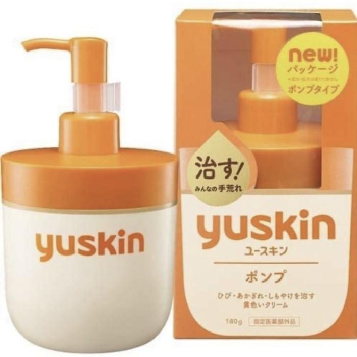 Yuskin Cream Dry Rough Skin Kemasan Pump 180g /Yuskin Skin Care Jepang