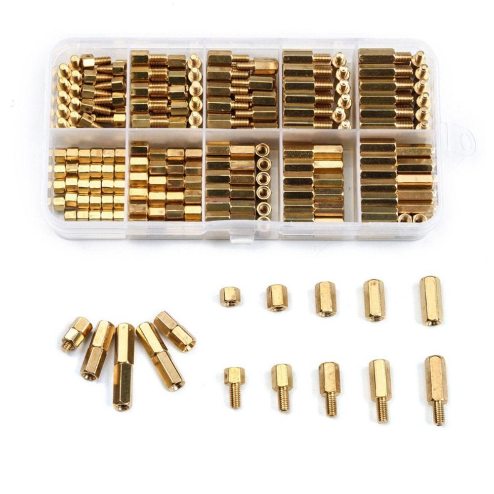 Lanfy Pilar Tembaga M2 PCB Stand Off Kit Alat Pengikat Spacer Kit Standoff Pilar Sekrup Mur