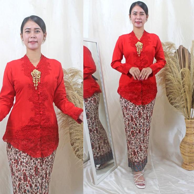 ℗ Kebaya Encim Modern Muslim Hijab Murah Bahan Katun Bordir Premium Kutubaru Kartini Kebaya Nikah Wi