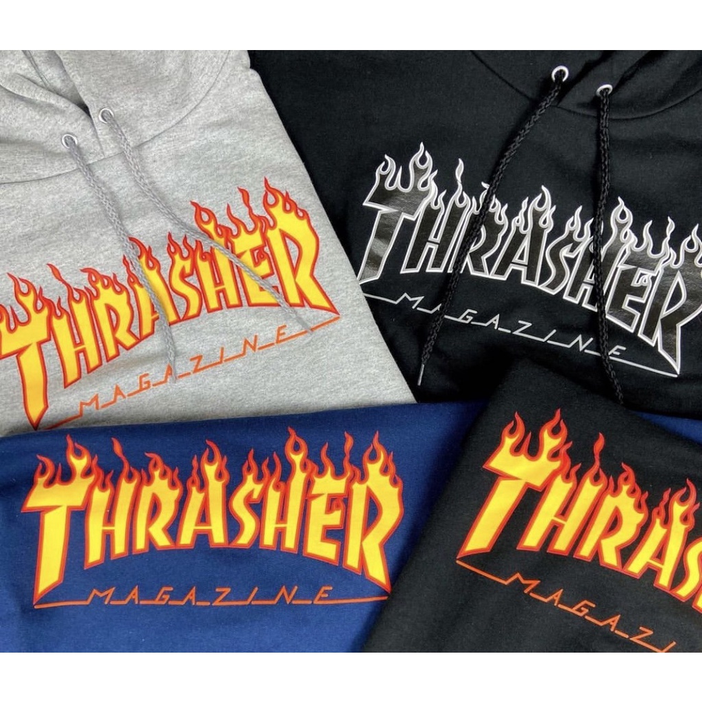 Jaket Hoodie Sweater Thrasher Fulltag&amp;Label - Banyak Varian Warna Best Seller