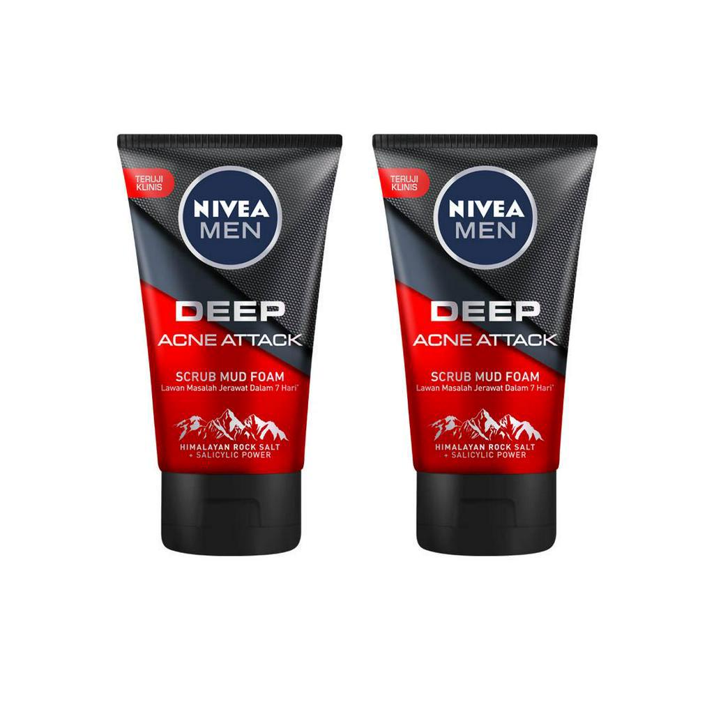 Nivea MEN Deep Acne Attack SCRUB MUD Facial Foam 100ML