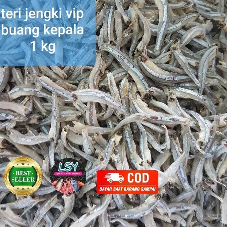 

♜ ikan asin teri jengki bulat vip tanpa kepala 1kg ➨