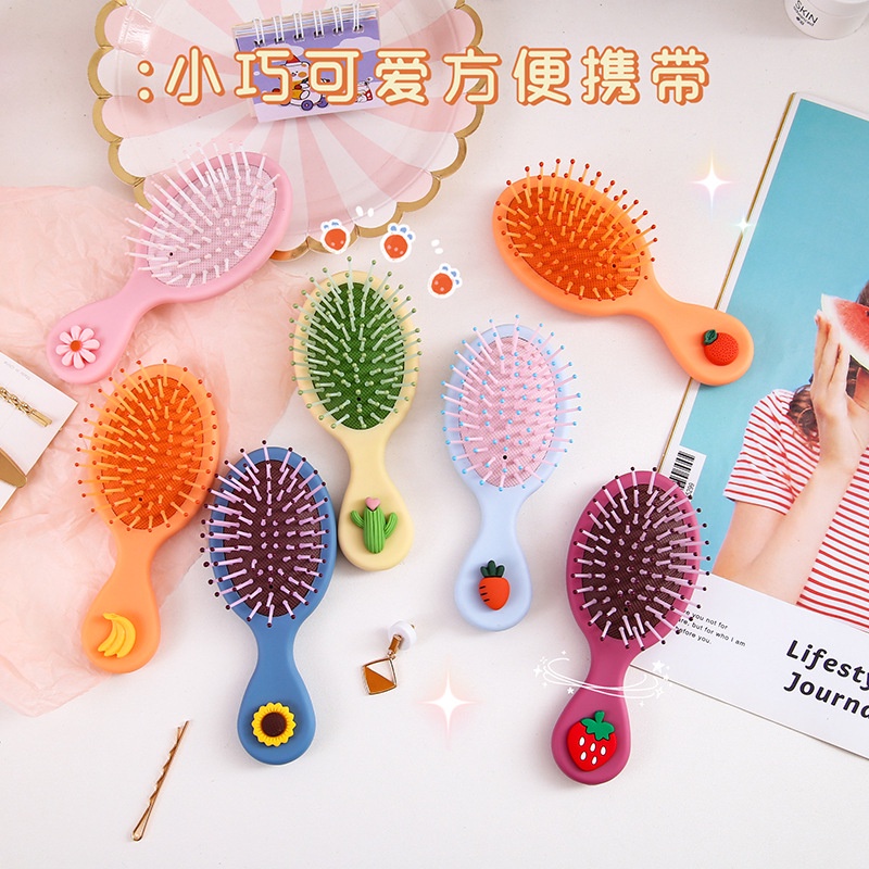 ⭐️𝐈𝐇𝐒 𝟖𝟖𝟒 𝐋𝐚𝐦𝐩𝐮𝐧𝐠⭐️Sisir Rambut Karakter Ovar Anti Kusut Sisir Portable Fashion