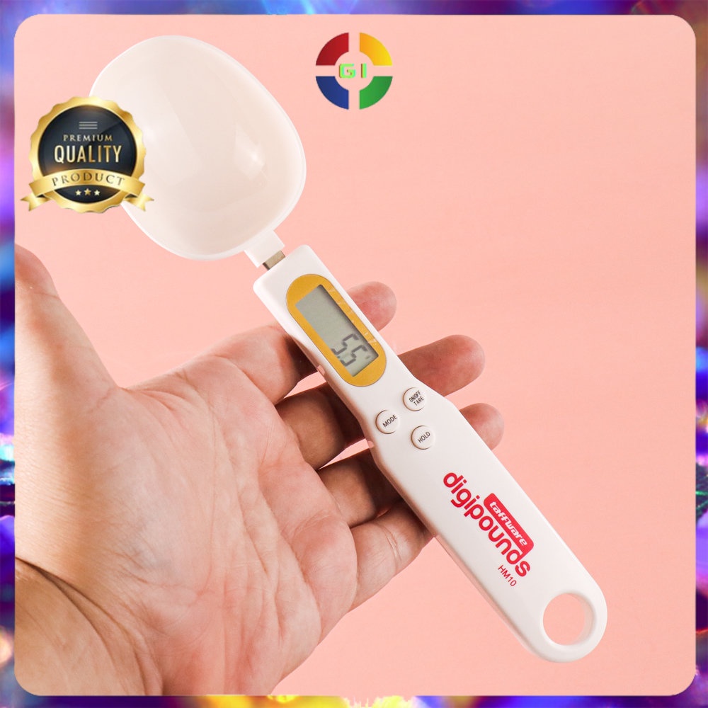 Timbangan Dapur Mini Model Sendok Ukur Elektrik Digital Spoon Scale 0.5kg Akurasi 0.1g White