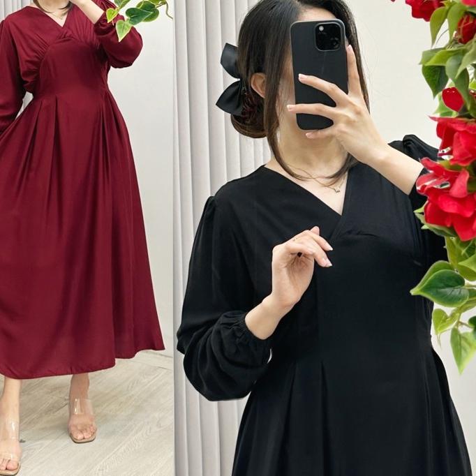 ➦ Daster Sofia Deluxe Plain Dress ✵