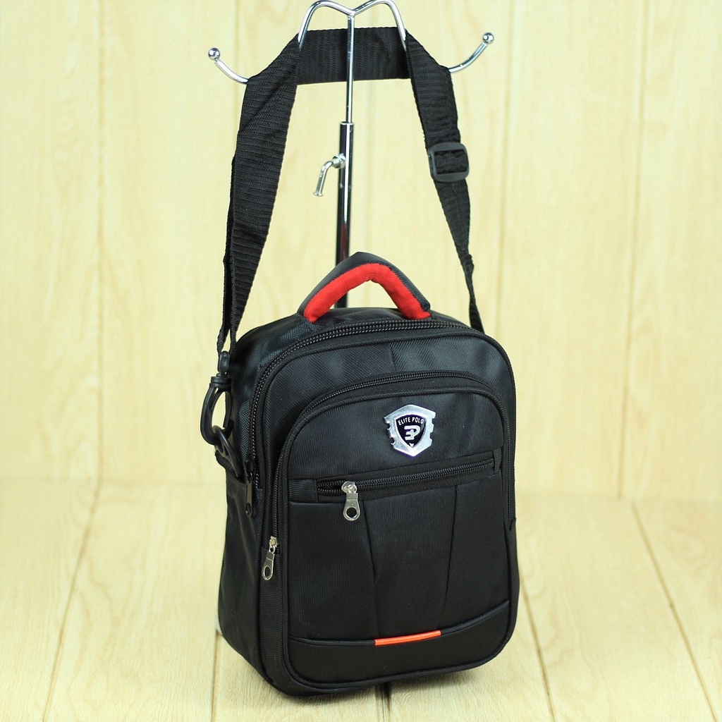 POLO ALVIS - Orbit Pluto Tas Selempang Concepet Hitam Tas Jinjing Pria Slot Tablet Ipad Cowok Unisex