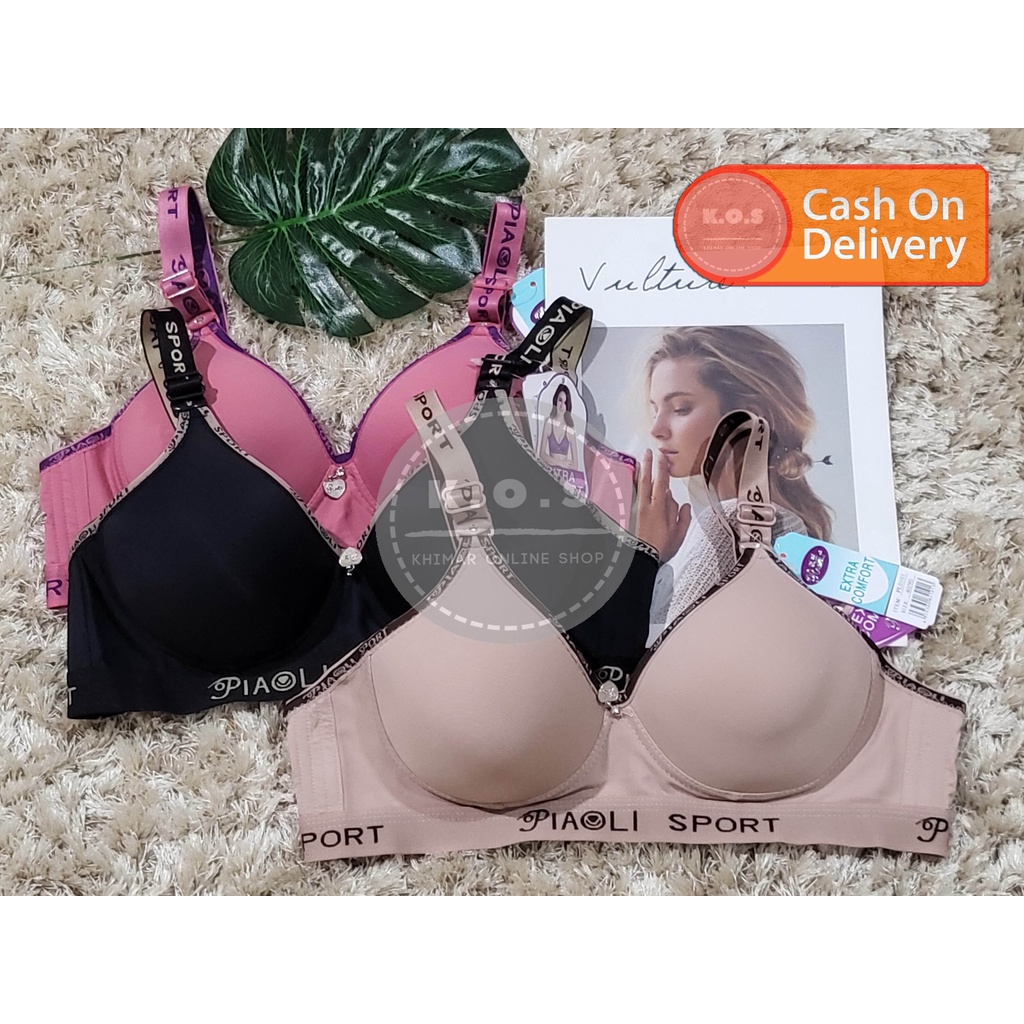 bra sport bh import halus busa tipis size 36 sampai 42 kait 3