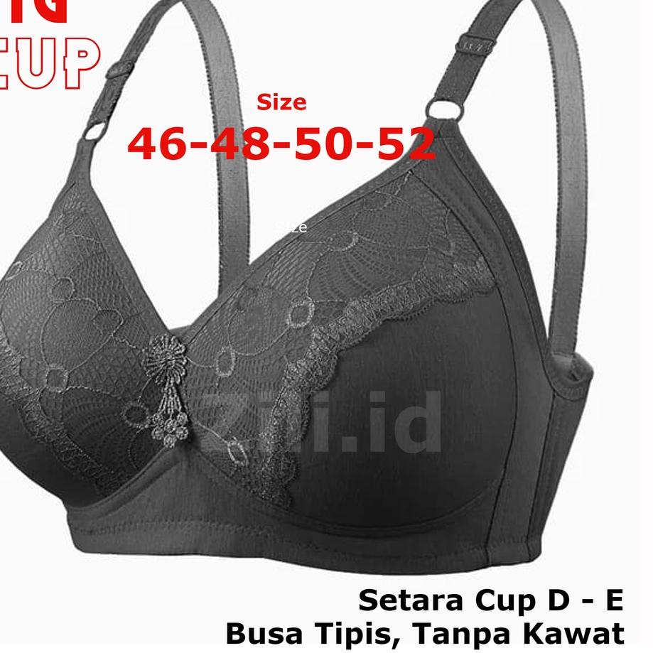 Flash Sale Bra BH JUMBO BIG CUP Busa Tanpa Kawat SIZE 46 - 52