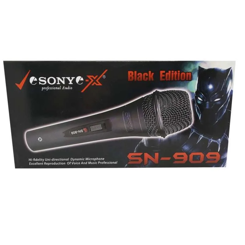 MIC KARAOKE MIC KABEL VE SONY EX SN-909 BLACK EDITION MIC VOKAL MURAH