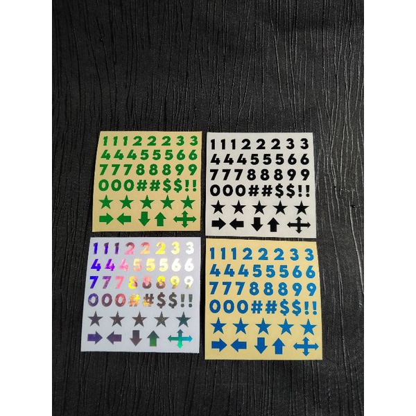 Sticker Cutting angka