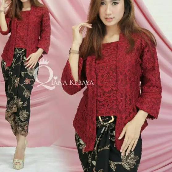 ➬ SETELAN KEBAYA KUTUBARU BROKAT ROK LILIT / KEBAYA KUTUBARU BUSUI / KEBAYA WISUDA ➬