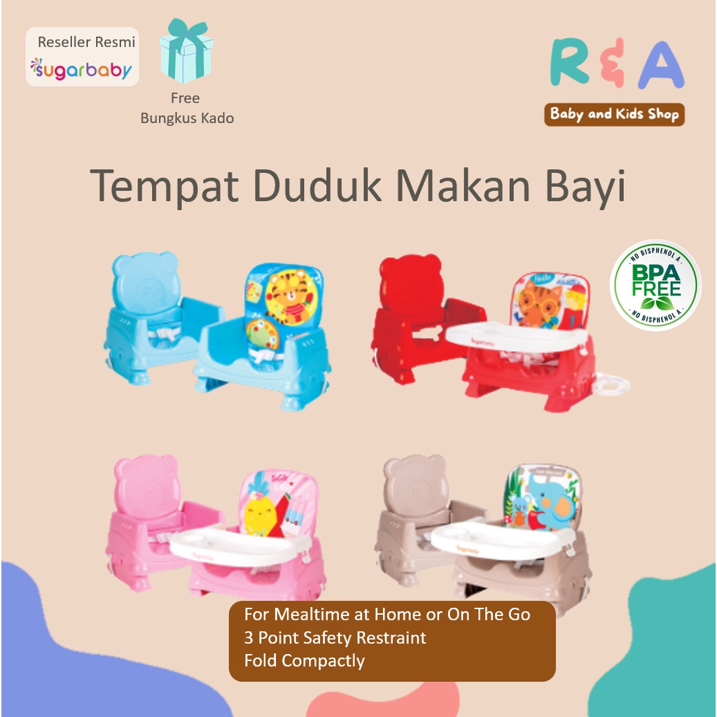 Kursi Tempat Duduk Makan Lipat Anak Bayi Baby Infant Folding Booster Seat Chair Sugarbaby Sugar Baby