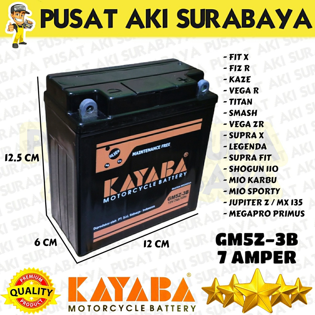AKI MOTOR FIT X KAYABA GM5Z MAINTENANCE ACCU MEGAPRO PRIMUS LEGENDA ASTREA GRAND MTX5AL YB5LB YT7C GT6A