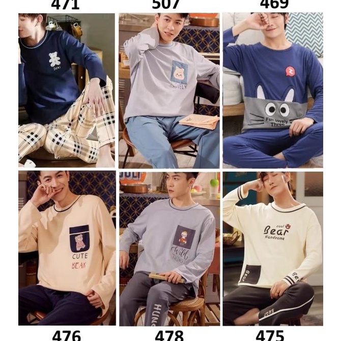 Piyama Pria Baju Tidur Pria Piyama Cowok Dewasa Baju Tidur Cowok