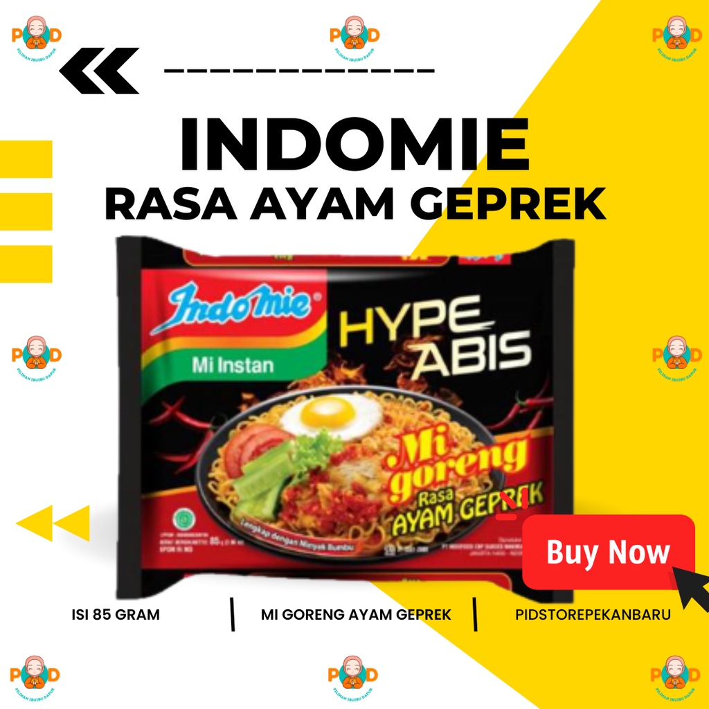 

INDOMIE HYPE ABIS MI GORENG AYAM GEPREK 85 GRAM