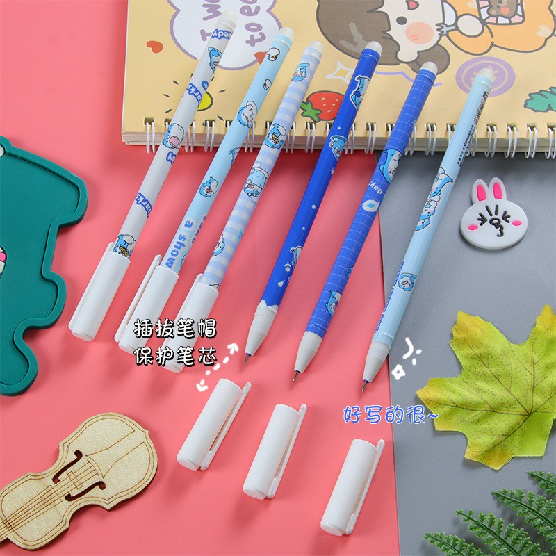 6pcs Pena Pulpen Pen Magic Bisa Dihapus Tinta Biru GM-ST0288