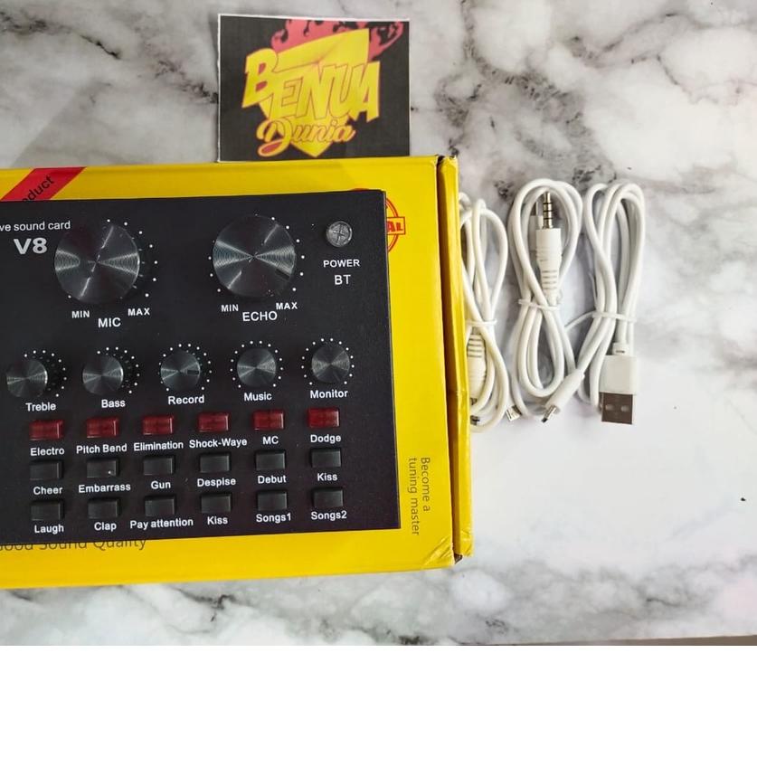 ◘ SOUNDCARD V8 MIXER BLUETOOTH SOUNDCARD V8 USB EXTERNAL - BENUA DUNIA ✼
