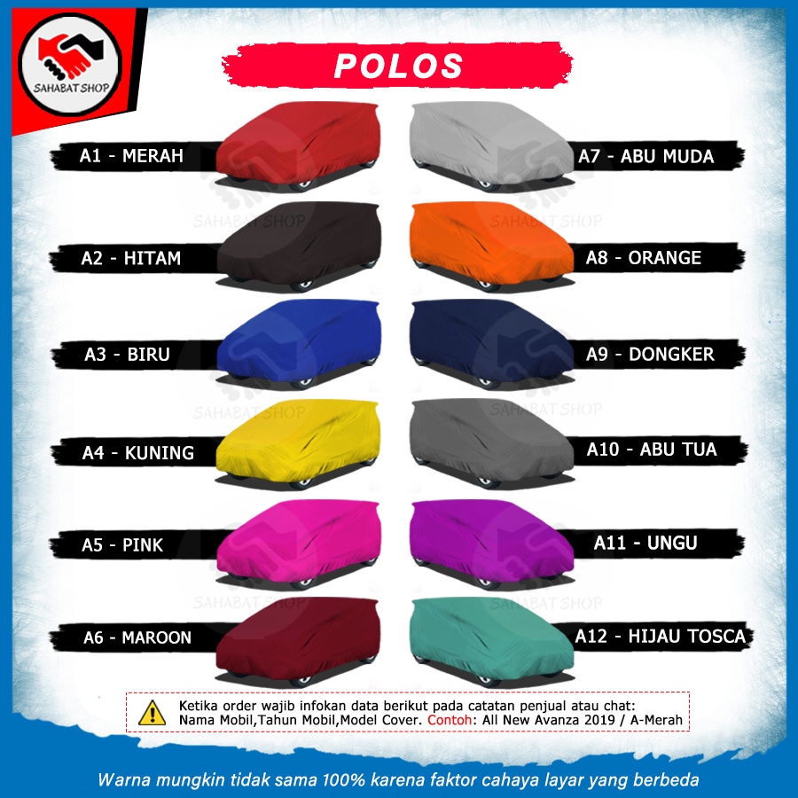 Sahabat Body Cover Mobil Splash / Sarung Penutup Splash Outdoor 2010 2011 2012 2013 2014 2015 / Tutup Mantel Selimut Jas Mantol Kerudung Kelambu Terpal Bungkus Pelindung Suzuki Splash Waterproof Anti Air Model Biru