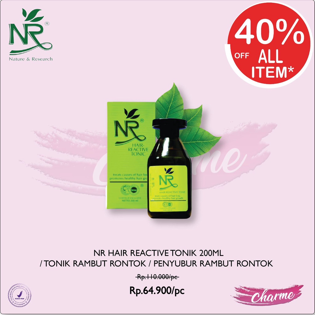 (READY &amp; ORI) NR Hair Tonic Tonik Rambut Rontok / Reactive Tonic/ Penyubur Rambut 200ML