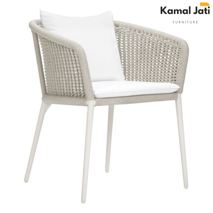 kursi cafe anyaman tali rope terbaik, kursi teras outdoor