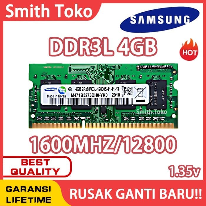 Ram Ram Laptop Samsung Sodimm 4Gb Ddr3L Pcl12800/ 4G Sodim