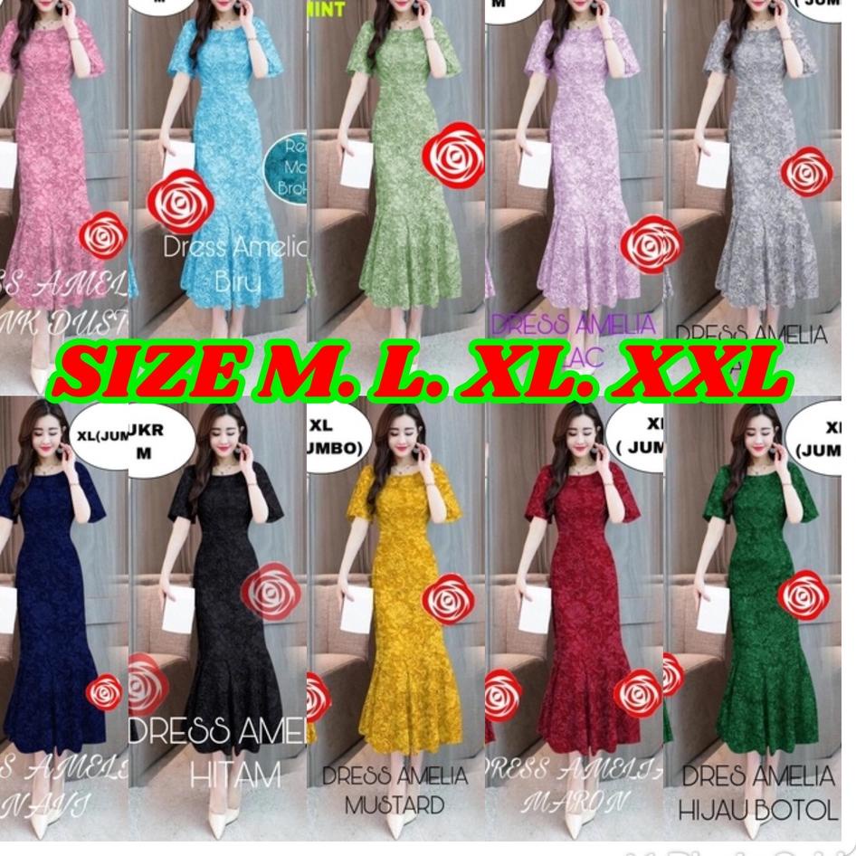 ➴ DRES AMELIA JUMBO/DRESS AMELIA/ungu lilac/DRESS MERMAID BRUKAT DUYUNG DRESS BRUKAT PESTA DRESS PAR